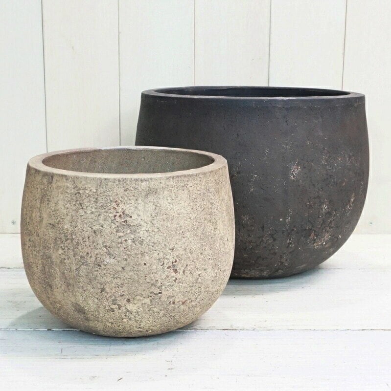 植木鉢 おしゃれ テラコッタ フリットバルーンM 32cm 11号 底穴あり 素焼き 丸型 プランタ 観葉植物向け