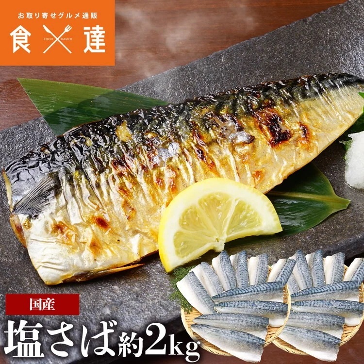 国産 塩さば 1kgx2 合計2kg 骨あり サバ 鯖 切身 フィーレ おかず 朝食 冷凍 指定日不可