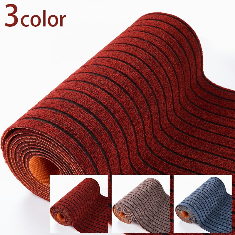 業務用 玄関マット 屋外 泥落とし カットできる 滑り止め 室内 キッチンマット シンプル 吸水 廊下マット 洗える 泥落としマット ブラウン エントランスマット ウェルカ 外用