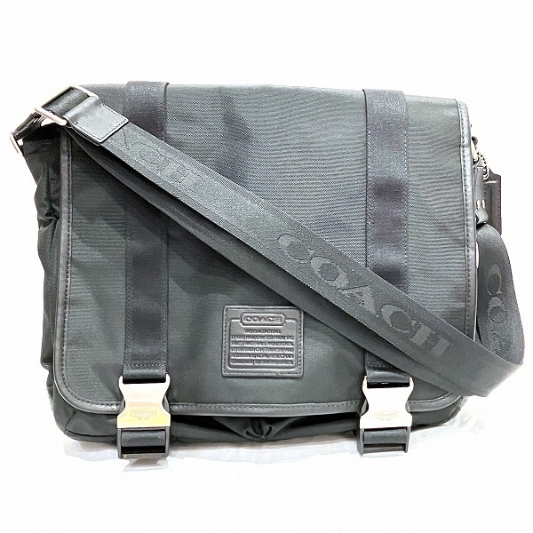 コーチ COACH F70422 ブラック ナイロン バッグ ショルダーバッグ メンズ 【中古】