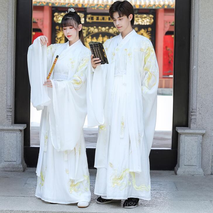 漢服 華流 コスプレ衣装 唐装漢服 カップル コスチューム レディース漢服 メンズ漢服 ハロウィン 学園祭 文化祭 イベント 撮影衣装 変身仮装 中華服 刺繍 龍柄 羽織 古代 美男子 美少女 仮装
