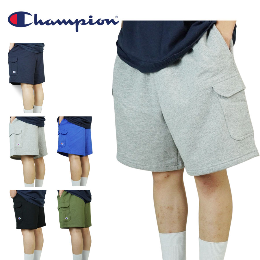 チャンピオン CHAMPIONメンズ ハーフパンツSWEAT CARGO SHORTSスウェット カーゴショーツBLACK(ブラック) GREY(グレー) NA