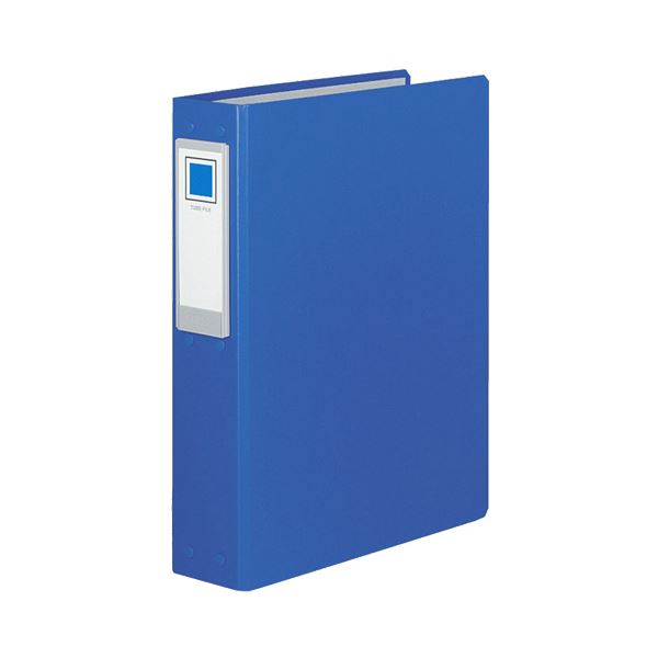 (まとめ) コクヨ チューブファイル(ロングボディ) 片開き A4タテ 2穴 400枚収容 背幅69mm 青 フ-L640NB 1冊 (×10セット)