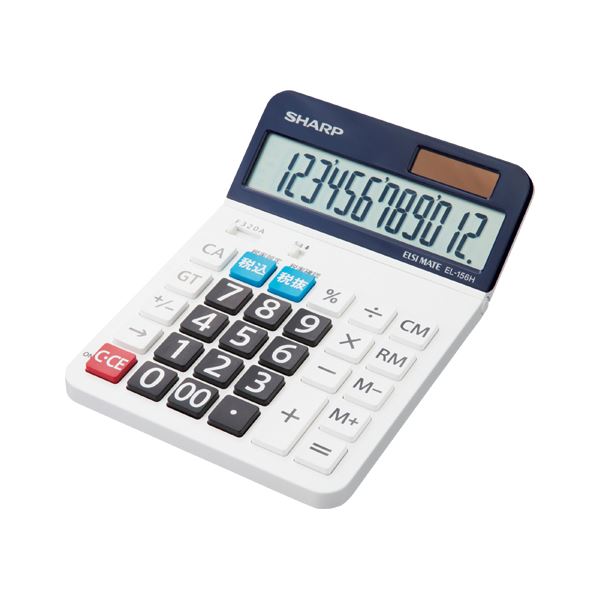 （まとめ） シャープ セミデスクトップ電卓 EL-156HX (×3セット)