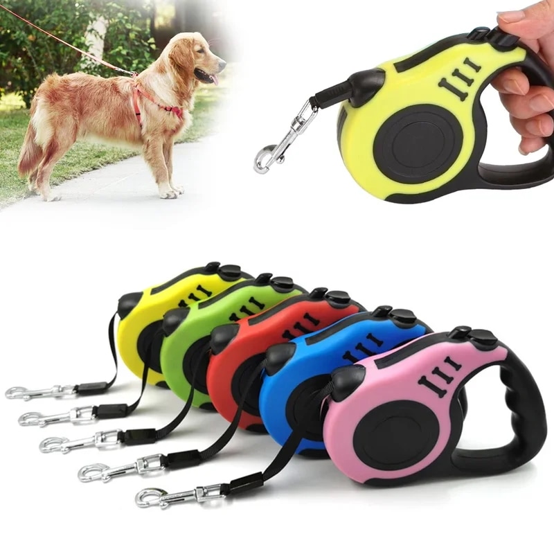 小型犬と猫用の自動格納式ナイロンブレード,ウォーキングとハイキング用のアクセサリー,子犬と屋外旅行用,3m, 5m