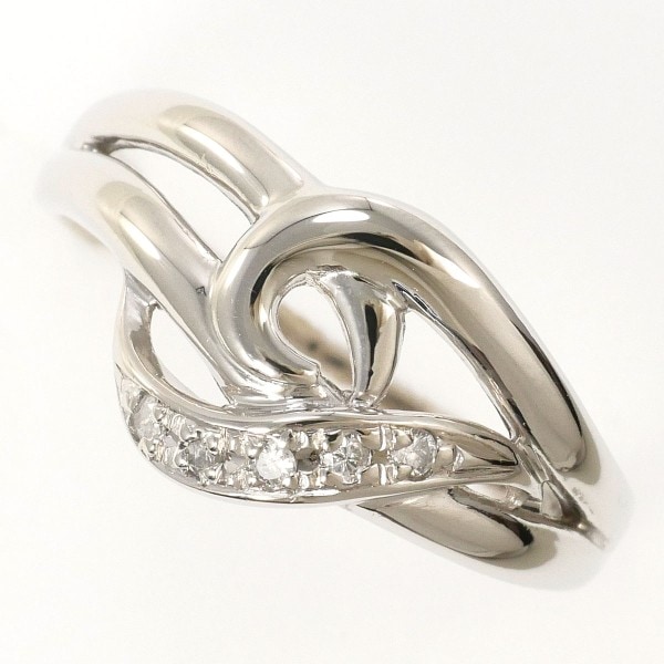 PT850 プラチナ リング 指輪 14号 ダイヤ 0.05 総重量約3.8g ジュエリー 中古指輪