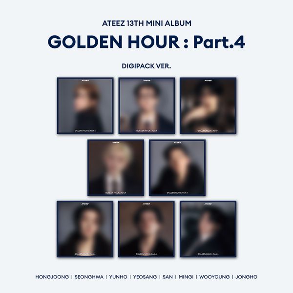 [8種セット] (DIGIPACK VER.) ATEEZ 13th MINI ALBUM [GOLDEN HOUR : PART 4] エイティーズ 公式アルバム チャート反映