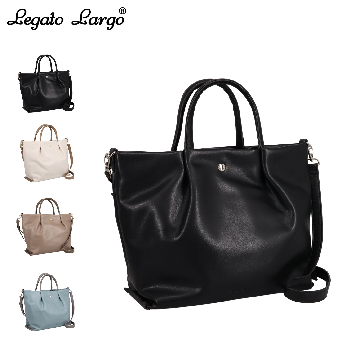 ショルダーバッグ トートバッグ レディース A5 肩楽 斜めがけ 軽量 ブラック ホワイト グレー ブルー 黒 白 LH-W0162