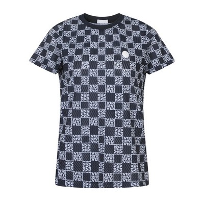 PEARLY GATESゴルフ [V12] レディース ロゴチェック パンチング 半袖Tシャツ