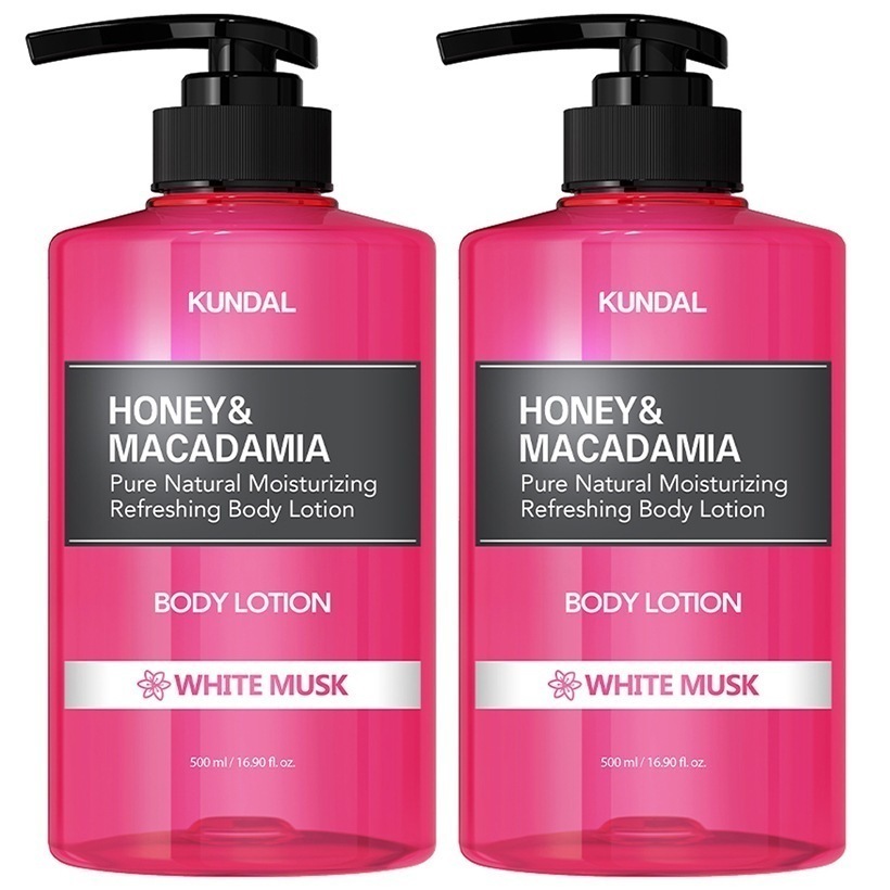 [1+1] ハニーアンドマカダミア モイスチャー ボディローション (ホワイトムスク) 500ml 2個