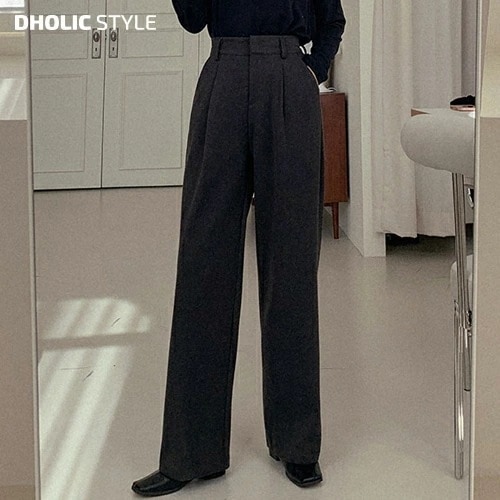 [メガ割りSALE]3TYPE裏起毛ハイウエストスラックスパンツ・p450575