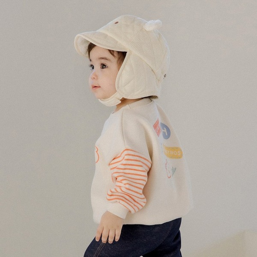 [ハッピープリンス] エディス起毛ベビースウェットシャツ