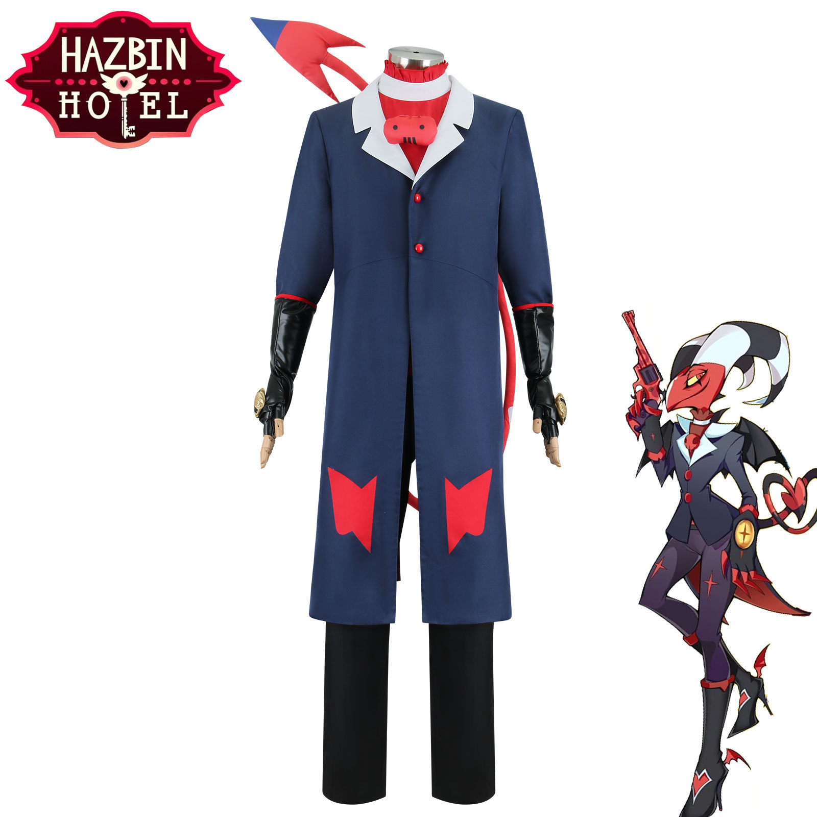 ハロウィン漫多地獄宿屋コスプレ衣装極悪ボスBlitzo変顔ビリーズコスプレハロウィンパフォーマンス衣装