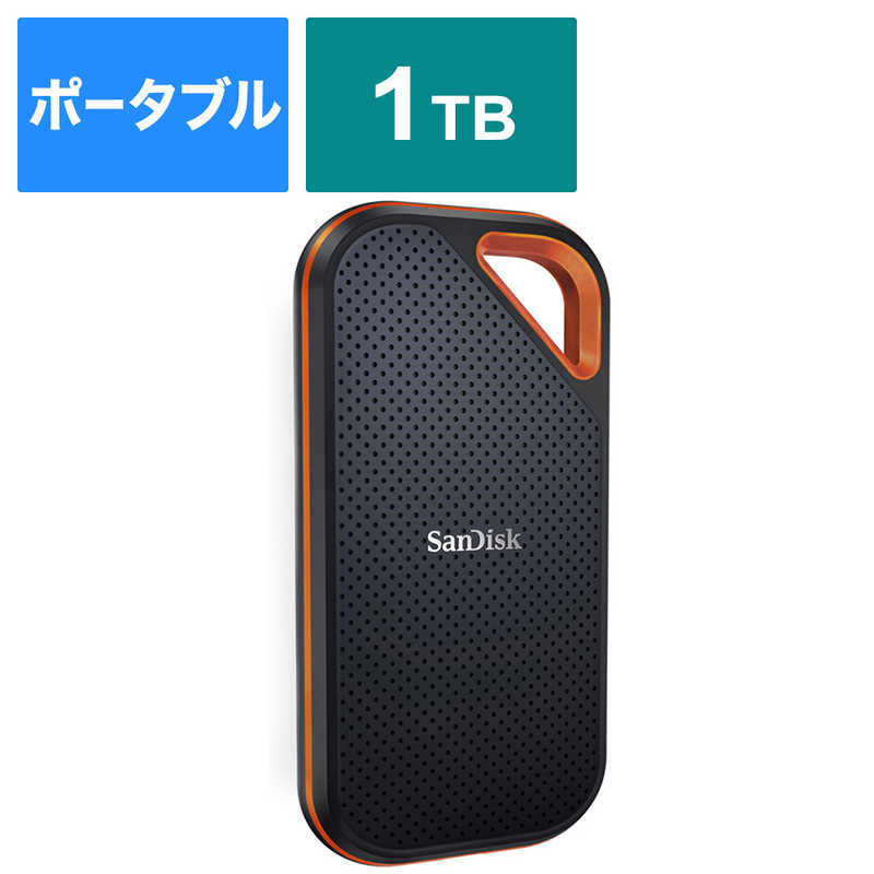 サンディスク　外付けSSD USB-C+USB-A接続 エクストリームプロ [ポータブル型 /1TB]　SDSSDE81-1T00-J25