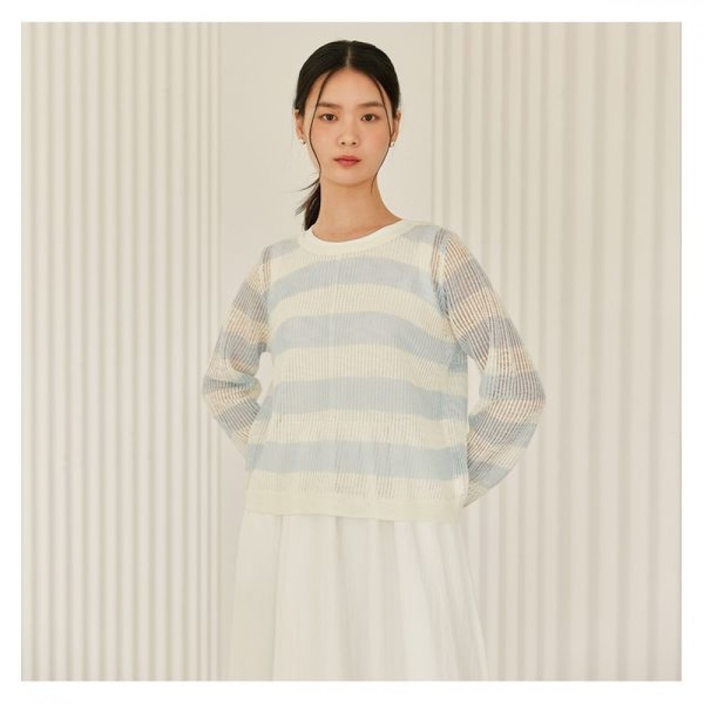 [イサベイ] ラウンドネックバックスリットプルオーバー (VKUCE2966)