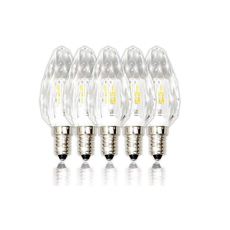 LEDシャンデリア電球 クリスタルタイプ 40W形相当 E17 E12 LED電球 キラキラ5set 5,236円
