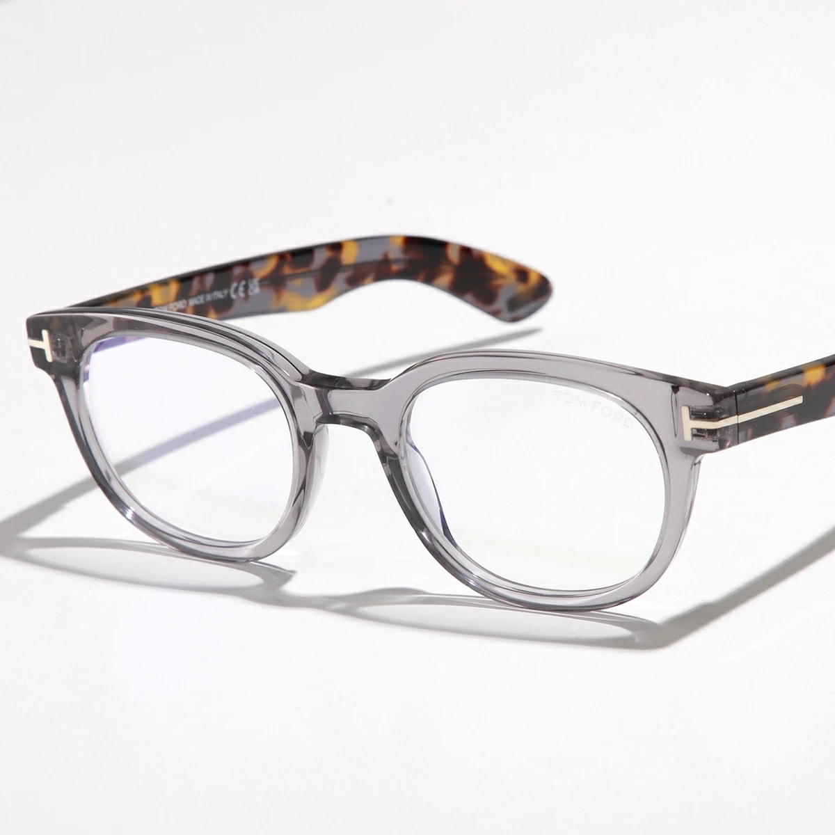 TOM FORD トムフォード メガネ TF5807-B FT5807-B メンズ ウェリントン型 めがね 眼鏡 伊達メガネ ブルーライトカット Tロゴ アイウェア 020