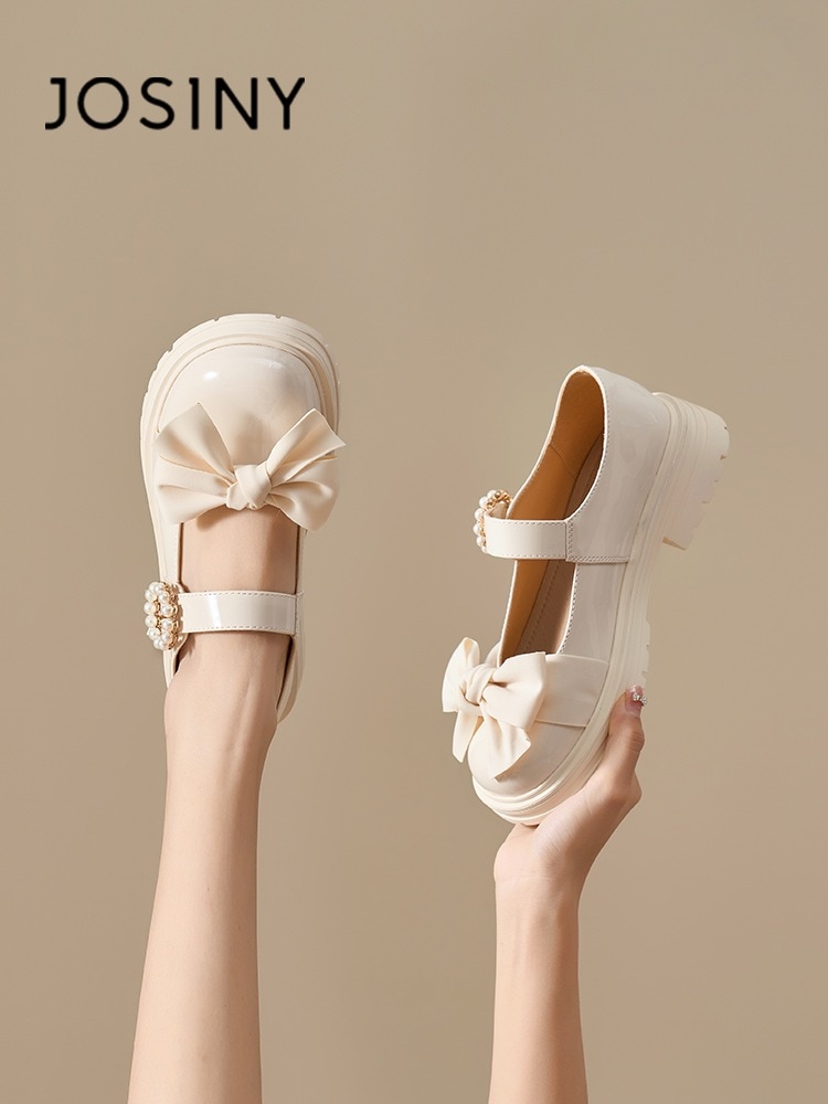 Zhuoshini メリージェーン シューズ レディース 2024 夏 厚底 ホワイト ロリータ ロリータ シューズ 小さい 革靴 ハイヒール シングルシューズ