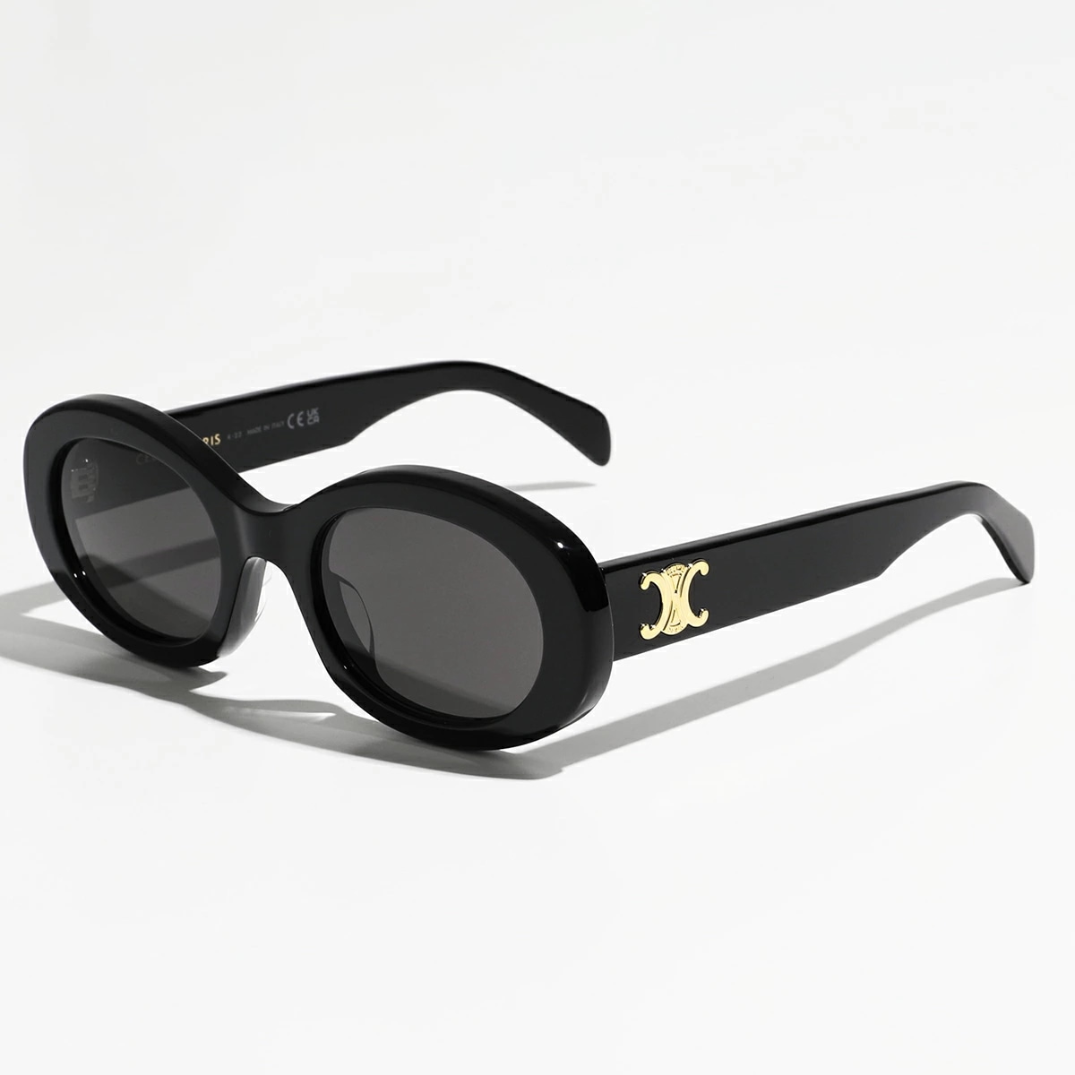 CELINE セリーヌ サングラス TRIOMPHE 01 トリオンフ 4S194CPLB.38NO CL40194U 01A レディース オーバル型 メガネ メタルロゴ UVカット