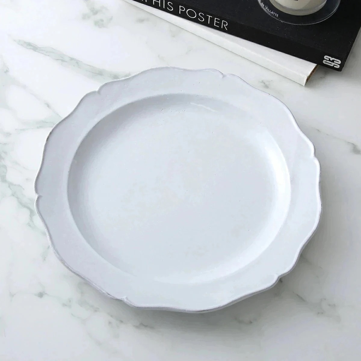 Astier de Villatte アスティエ・ド・ヴィラット プラッター Round Bac Platter PLTBAC6 陶器 食器 大皿 【返品交換不 21,516円