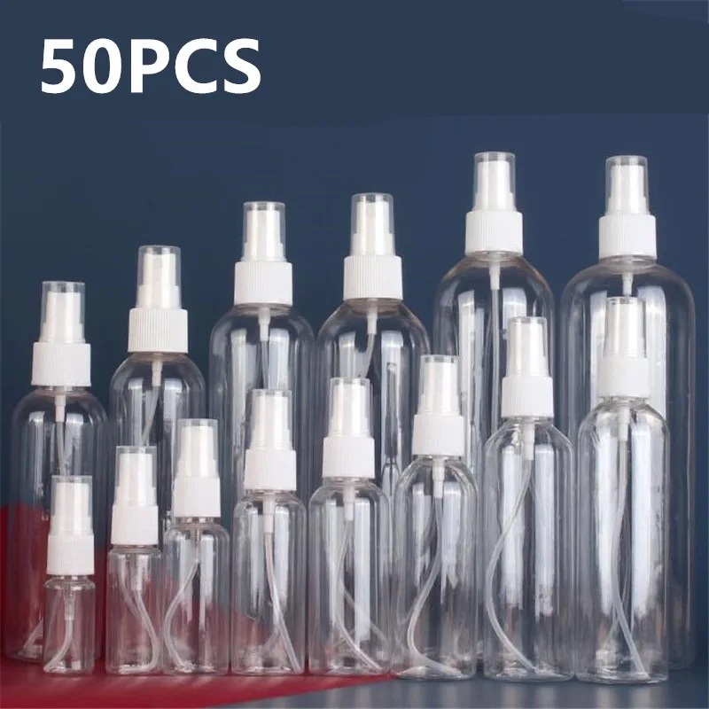 ポータブルスプレー,50個,10ml,20ml,30ml,50ml,100ml,サンプル,空の容器,トラベル香水瓶,アルコール