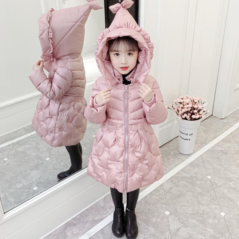 中綿コートキッズ子服女の子冬服ートアウター厚ダウン風コートキッズコートロングコートかわいいジャケットフード付きおしやれ暖かい防寒
