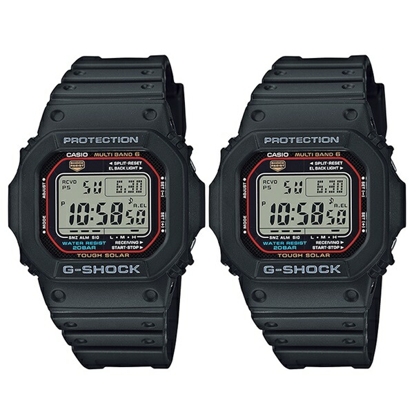 【ペア時計収納BOXつき】カシオ Gショック ジーショック 腕時計 手表 ペアウォッチ タフソーラー マルチバンド6 同モデル 2本セット くろ とけい GW-M5610-1GW-M5610-1 誕生