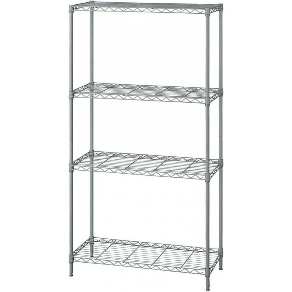 アイリスオーヤマ カラーメタルラック ダークグレー CMM-75144 4段 メタルラック キッチン リビング ランドリー 収納 グレー 簡単組立