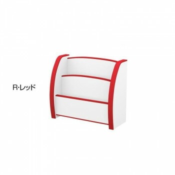 知育家具 EVAキッズシリーズ えほんたて スリムタイプ PS-50S　R/レッド