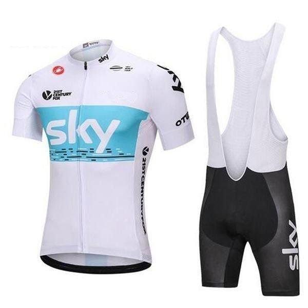 SKY サイクリング裏ウエア バイク メンズ 半袖 運動 サイクルウェア 速乾 自転車ウェア 吸汗 ジャケット 白
