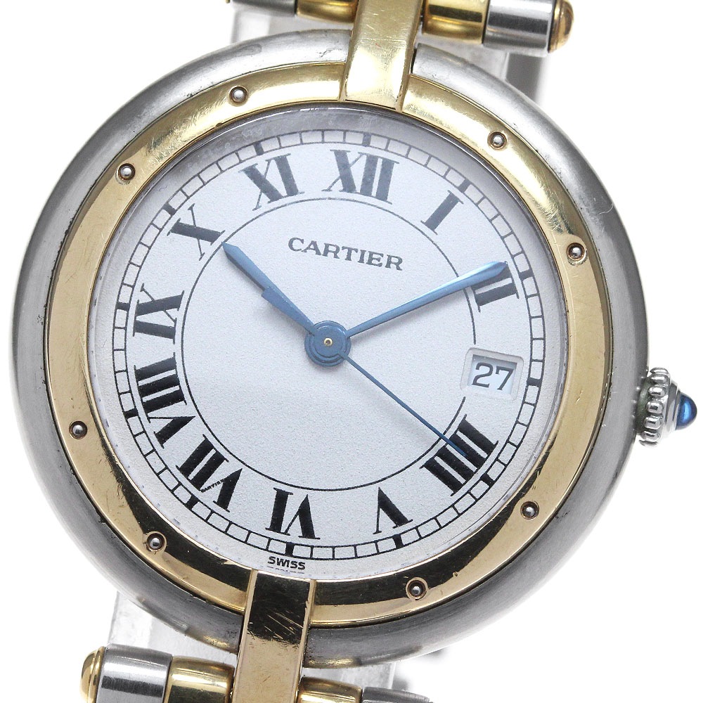 カルティエ CARTIER 83084242 パンテールLM ラウンド 2ロウ デイト クォーツ メンズ _847397【中古】