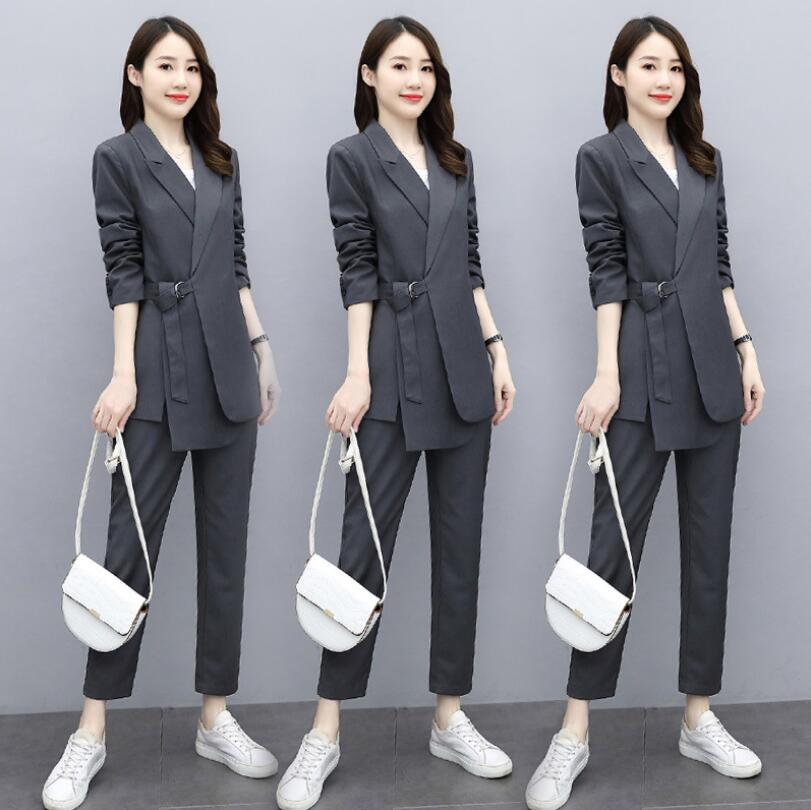 洗えるスーツ 2点セットスーツ ビジネス 長袖ジャケット+パンツ フォーマル 通勤 OL オフィス 制服 春秋着 着痩せ 20代30代40代 ママ 面接 パンツスーツ 無地 大人気 M/L/XL/2X