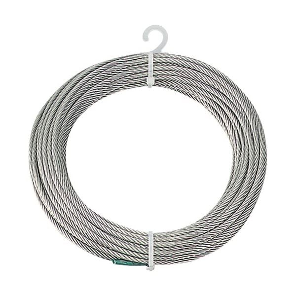 （まとめ）ステンレスワイヤーロープ Φ3mmx10m CWS-3S10 1巻 [x5セット]