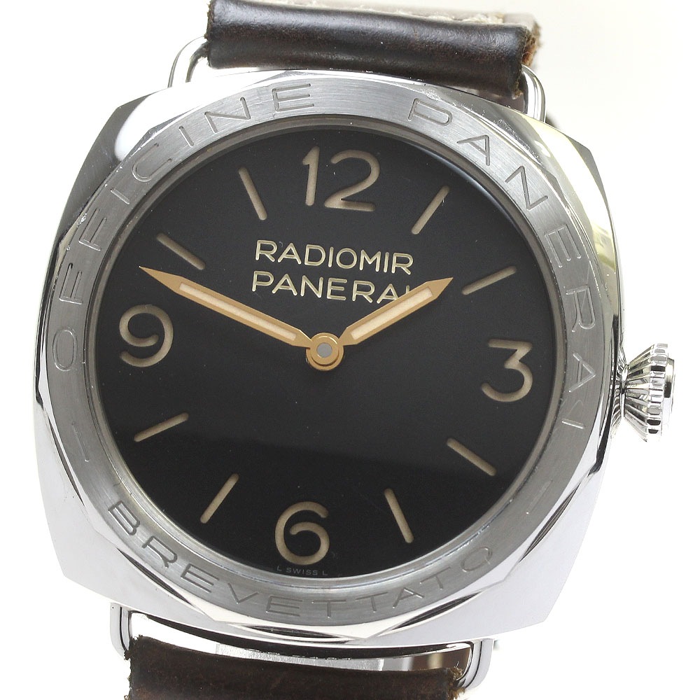 パネライ PANERAI PAM00685 ラジオミール 3Days アッチャイオ 手巻き メンズ _816487【中古】
