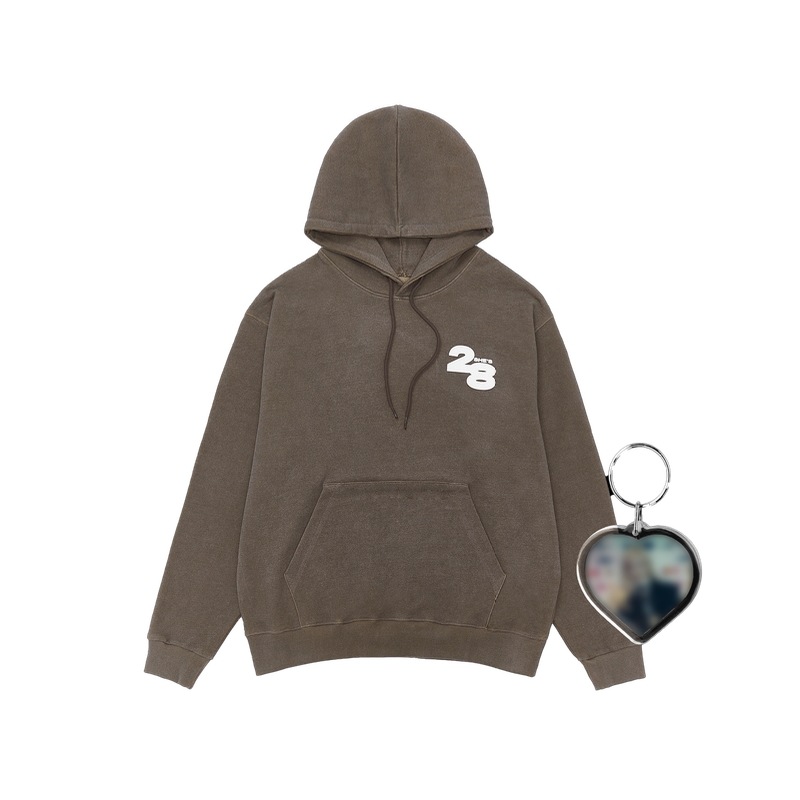 BLACKPINK ROSE MD 　/　 ‘she’s 28’ フードパーカー (pink/chocolate version)