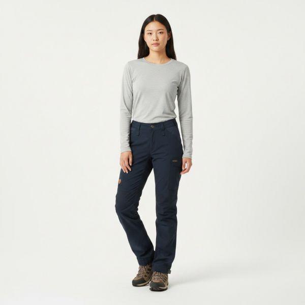 FJALLRAVEN 26SS 女性 カイパック トラウザー カーブ ダーク ネイビー (89829/555) (KAIPAK TROUSERS CURVE