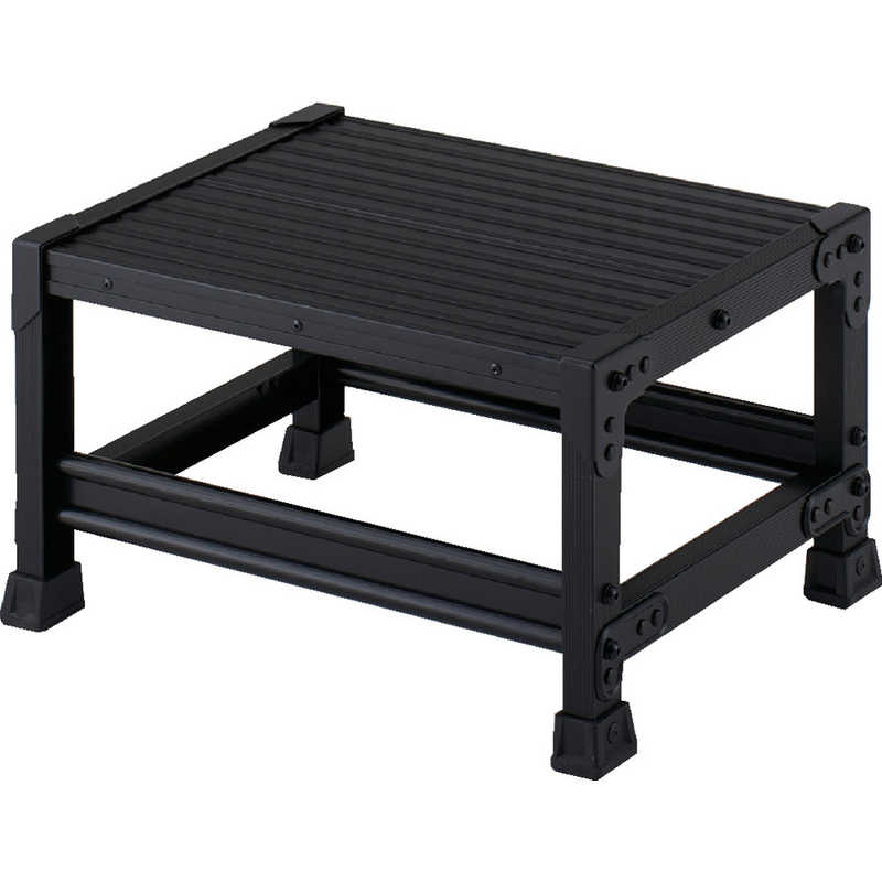 トラスコ中山　作業用踏台 アルミ製高強度タイプ 1段 ブラック　TSF-153-BK