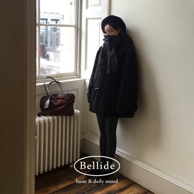 [BELLIDE MADE] フード付きオーバーフィットダッフルコート ct1052