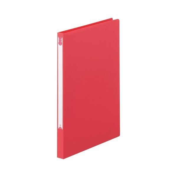 （まとめ） TANOSEE Zファイル（PP表紙） A4タテ 100枚収容 背幅20mm レッド 1セット（10冊） 5セット