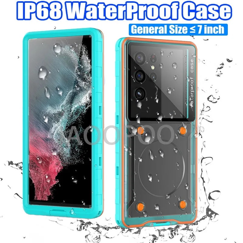 防水ダイビングケース,一般的なサイズ,7インチ,5メートル,Huawei Honor,Xiaomi,oneplus,Google,Vivo,Realme,Samsung,iPhone用
