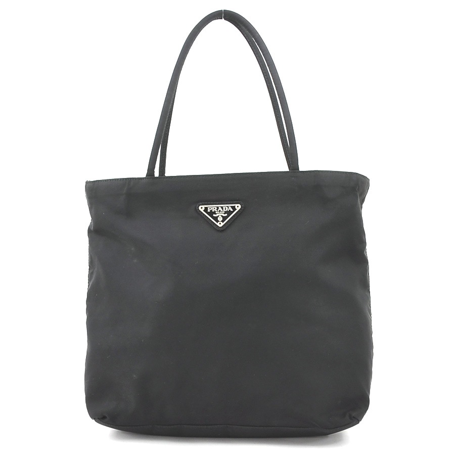 プラダ PRADA ハンドバッグ ナイロン ブラック シルバー レディース e60295j