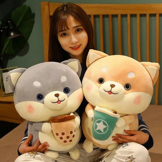 短纳期 85cm ぬいぐるみ 子供 おもちゃ しばいぬ 柴犬 タピオカ 動物 可愛い かわいい 彼女に ふわふわで癒される tapioca 抱き枕 クッション インテリア 柔らか 心地いい プレゼ