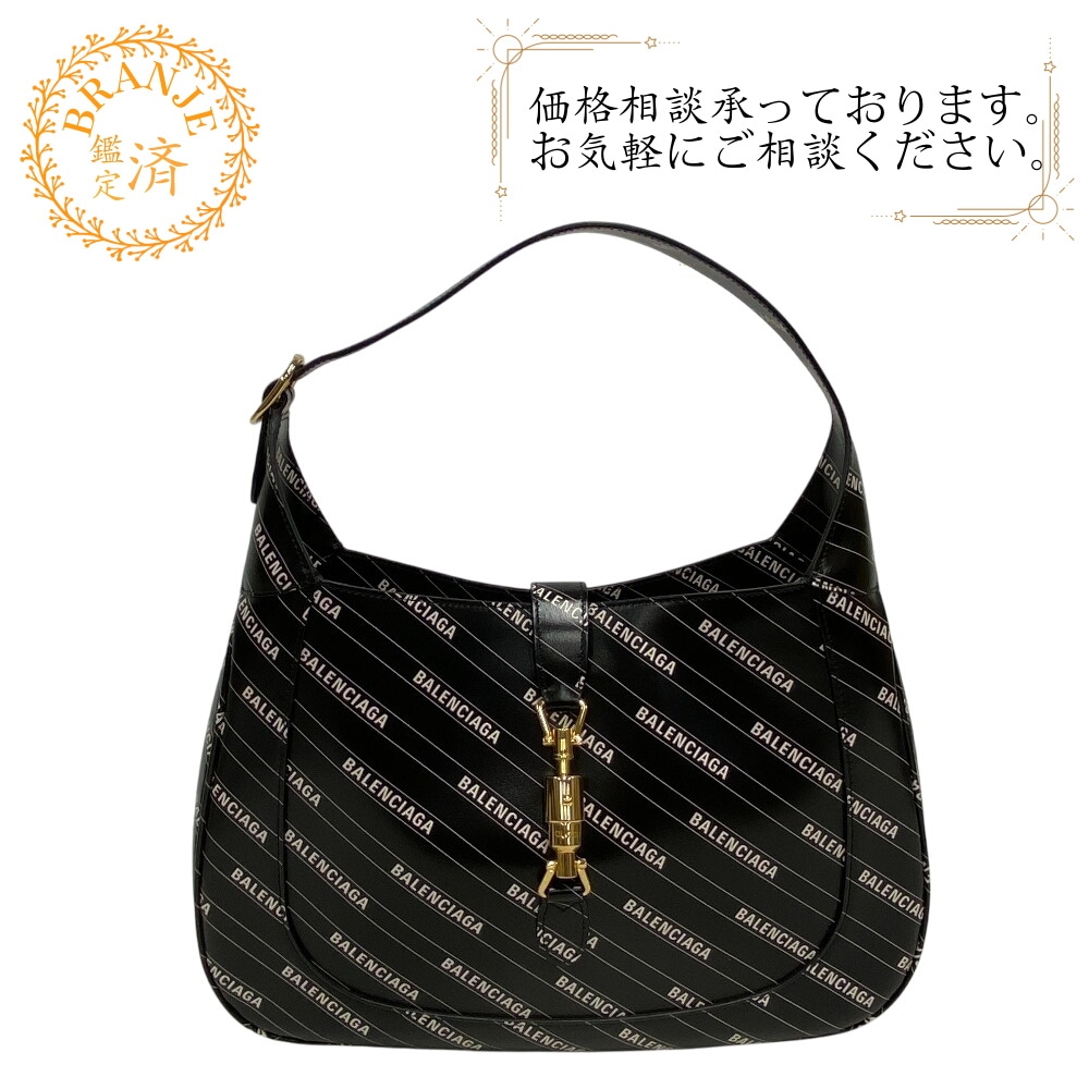 636712 ザ ハッカー バレンシア ショルダーバッグ ジャッキー1961 レザー ハンドバッグ ブラック ブランド
