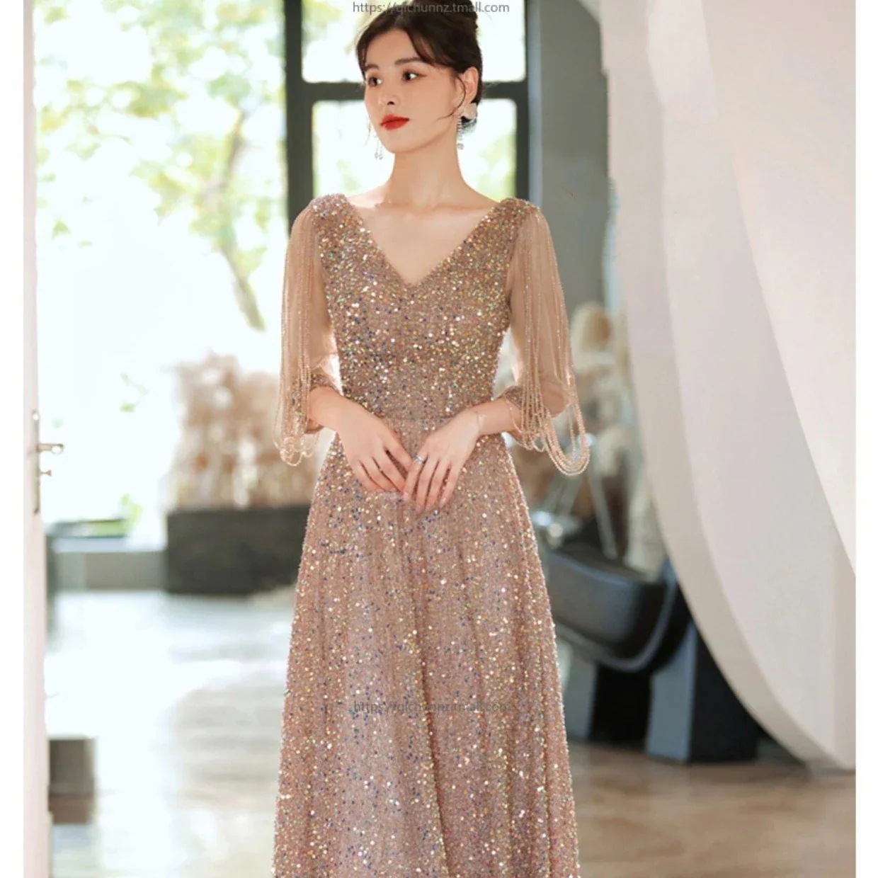 気質 パーティードレス2026大人気 新作 感 気質 ワンピース 花嫁ロングドレス 結婚式ワンピース 結婚式 ドレス ウェディングドレス 白 ロングドレス 韓国ファッション89
