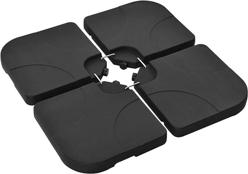 【売れ筋】パラソルベース パラソル土台 4枚セット 幅100x奥行100x高さ7cm 十字架ベース適用 水充填 砂充填 ベースのみ 完成品 角型 簡単設置 キャンプ用品 風に強い アウトドア ガーデンガーデンファニチャー