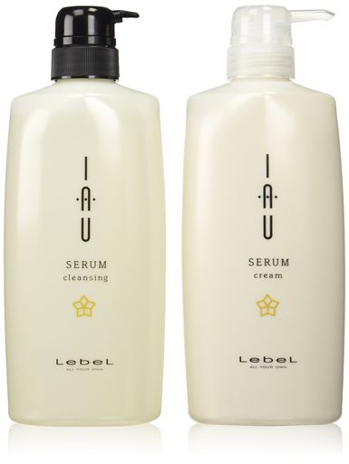 ルベル イオ セラム クレンジング シャンプー 600ML & クリーム トリートメント 600ML セット IAU SERUM