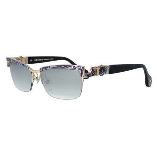 サングラス 209252108 58mm ゴールド/ネイビーブルー/ラピスラズリ 2022 Vol.22 ロズビー 日本製 925Silver ナイロール 七宝加工