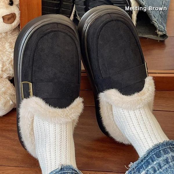 女性用ファー付きスリッパ 冬用 オフィススリッパ SS77