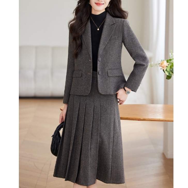 スーツ セットアップ レディース 上下セット 2点セット きれいめ ビジネススーツ セレモニースーツ ジャケット スカート 膝下 無地 オフィス 通勤 OL 面接 大人 フォーマル シンプル おしゃれ