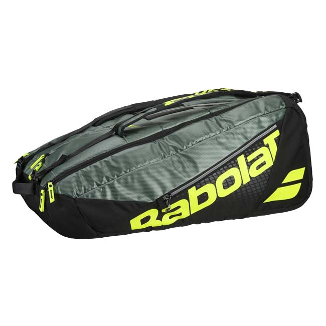 バボラ(Babolat) 2026 RH12 Pure Aero ピュアアエロ ラケットバッグ テニスバッグ 751238-100Mグレー×BK×Fイエロー